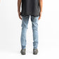 Destroyed Repaired Light Blue Jeans