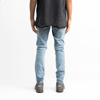 Destroyed Repaired Light Blue Jeans