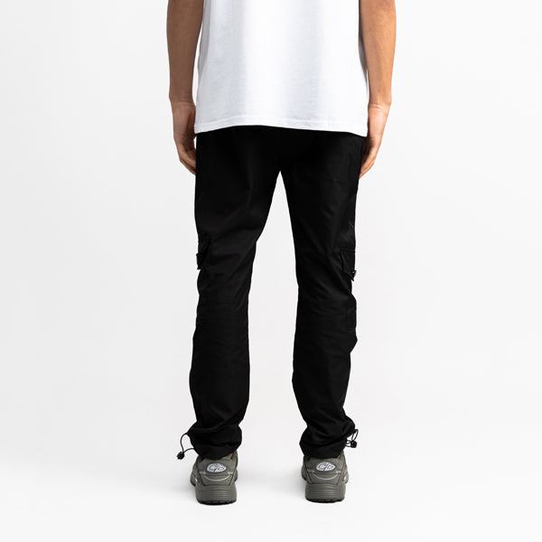 Raincoat Fabric Cargo Pants Black